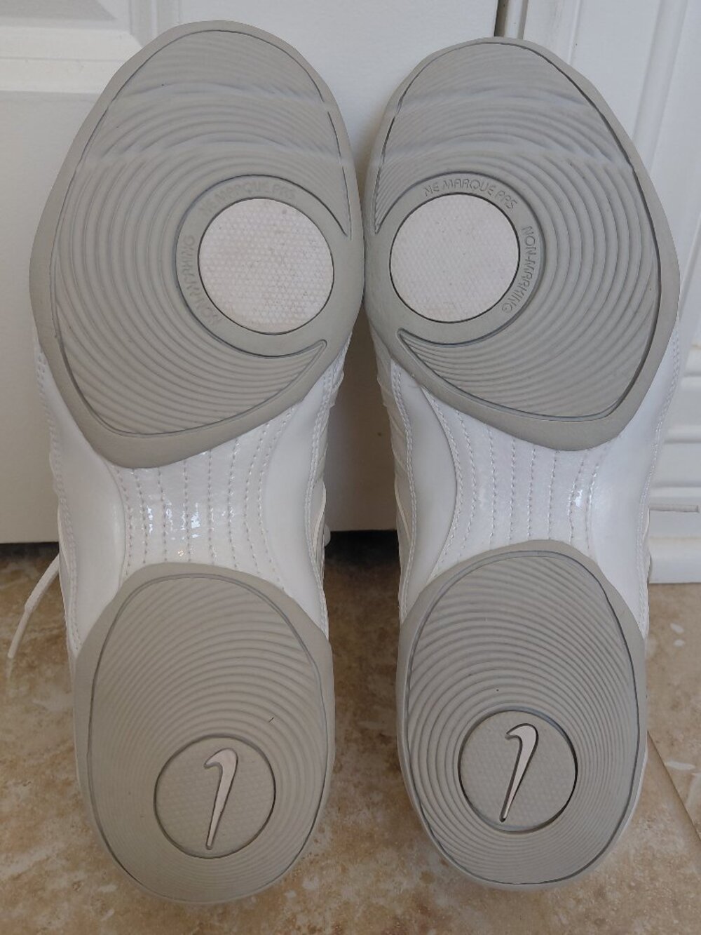 Nike Cheer/Dance White Tennis Shoes - Picture 6 of 8